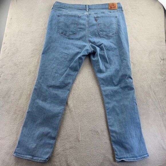 Levis Womens Jeans Sie 18W Classic Straight Leg Light Blue Denim Casual Ankle - Picture 14 of 14